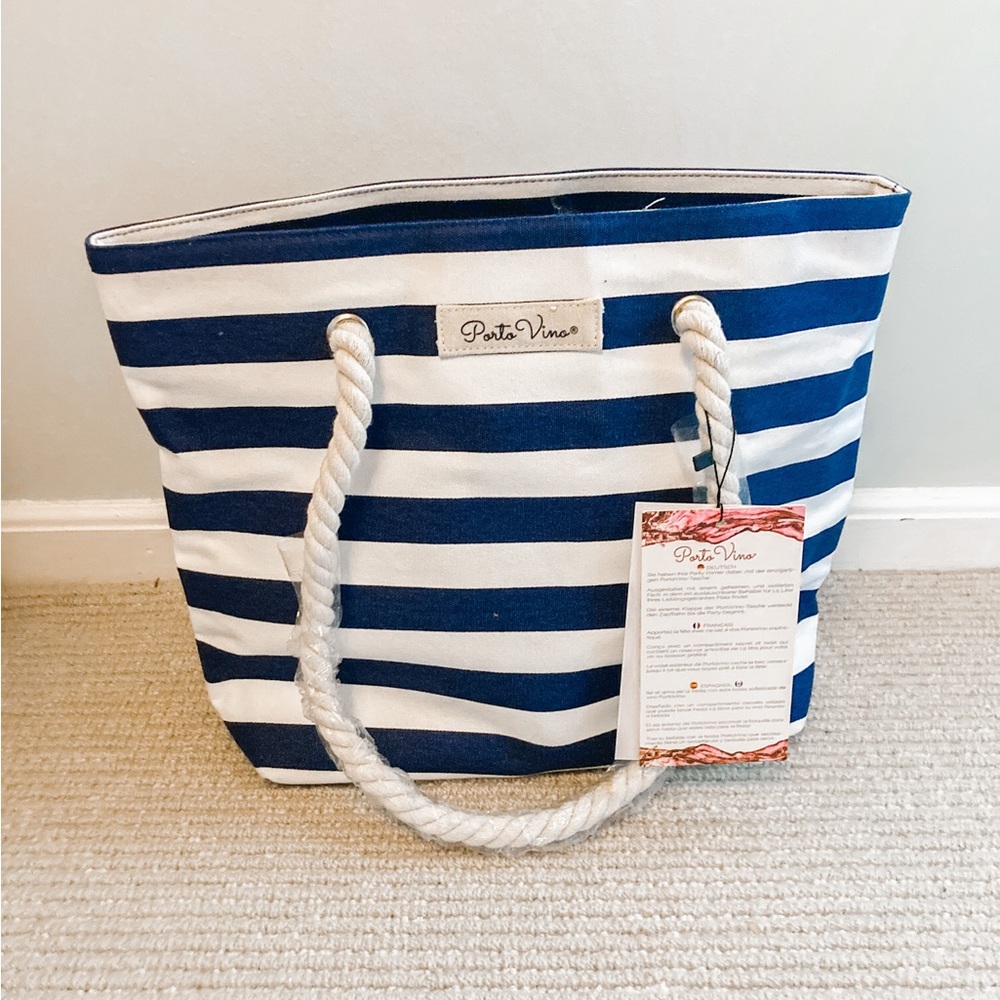 NWT Porto Vino Canvas Tote with pouch